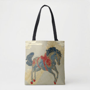 Bolso De Tela Caballo Real Azul Ornate