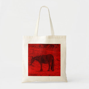 Bolso De Tela Caballo Rojo