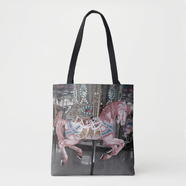 Bolso De Tela Caballo rosado del carrusel (Anverso)