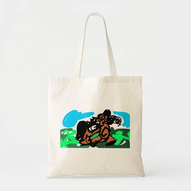 Bolso De Tela Caballo salvaje  (Frente)