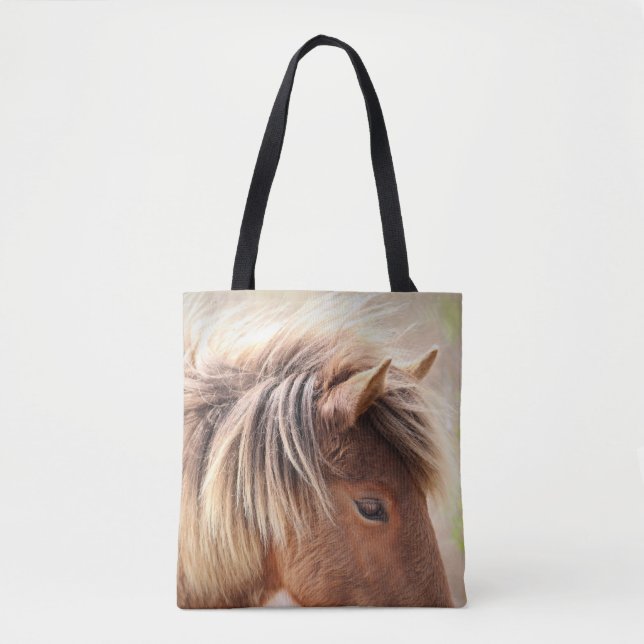 Bolso De Tela Caballo salvaje de Assateage (Anverso)