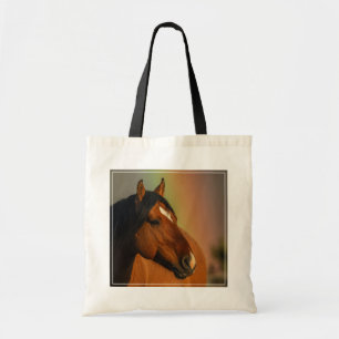 Bolso De Tela Caballo salvaje, luz dorada y arcoíris