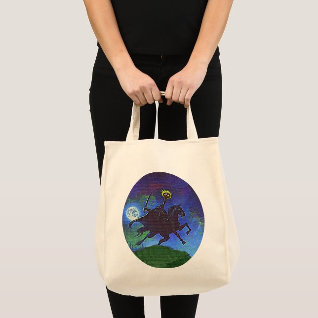Bolso De Tela Caballo sin cabeza en luz azul (Anverso (producto))