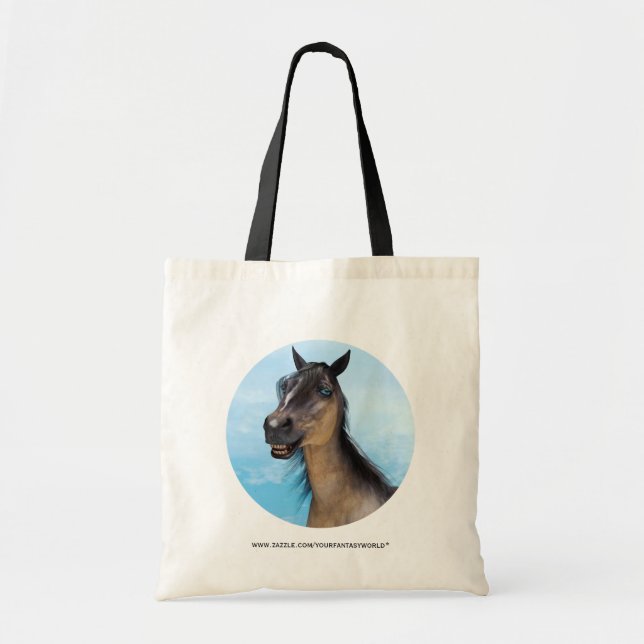 Bolso De Tela Caballo sonriente (Frente)