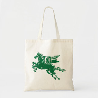 Bolso De Tela Caballo volador - Verde y Blanco del bosque