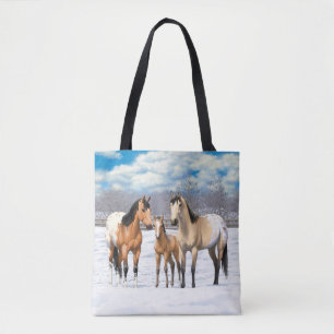 Bolso De Tela Caballos Appaloosa De Cuello Rojo