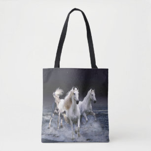 Bolso De Tela Caballos corriendo lanzando almohada