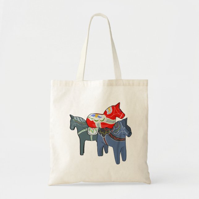 Bolso De Tela Caballos de Dala (Frente)