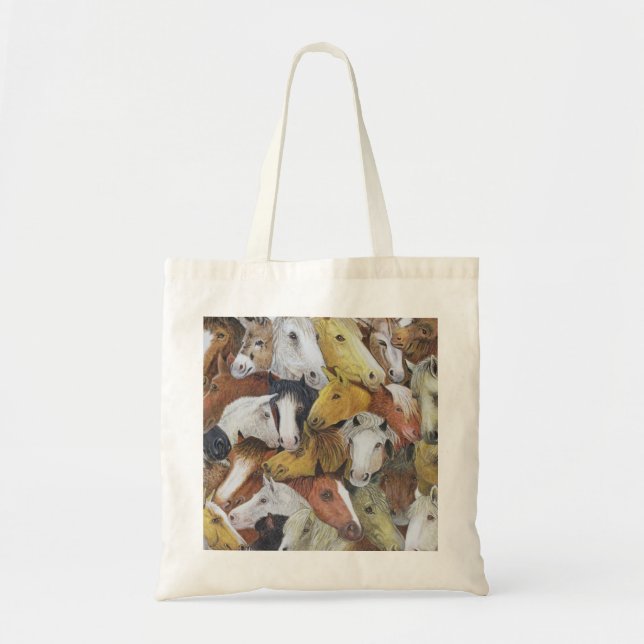 Bolso De Tela Caballos de los caballos (Frente)