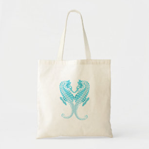 Bolso De Tela Caballos de mar azules PixDezines