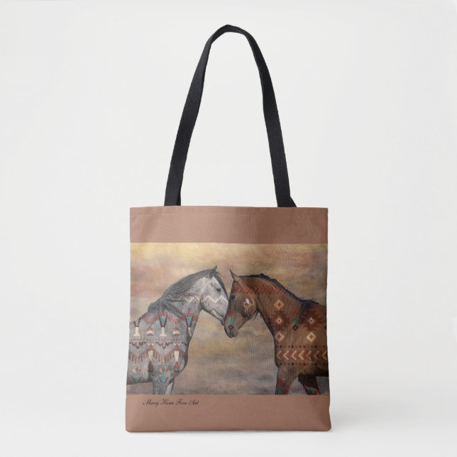 Bolso De Tela Caballos Espíritus Tote Bag (Anverso)