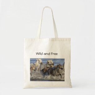 Bolso De Tela Caballos galopando en el agua