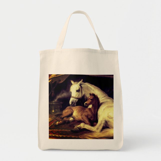 Bolso De Tela Caballos Landseer (Frente)