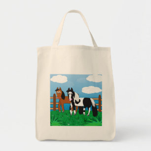 Bolso De Tela Caballos lindos del dibujo animado