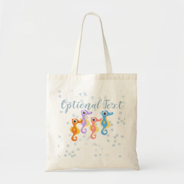 Bolso De Tela Caballos pequeños de mar (Frente)