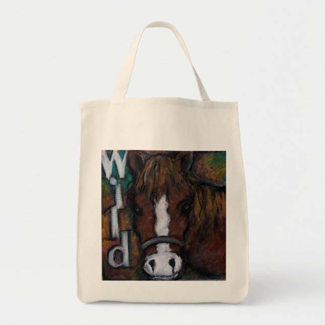 Bolso De Tela Caballos salvajes (Frente)