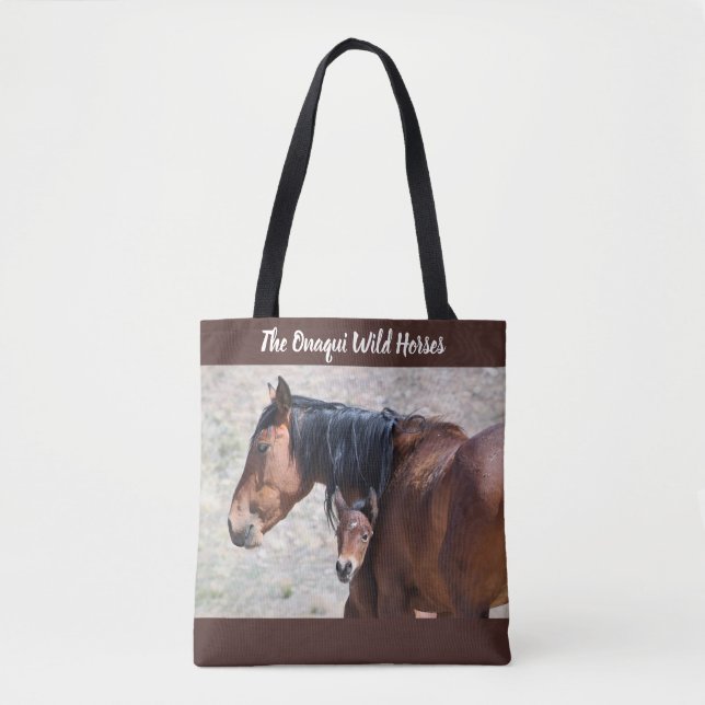 Bolso De Tela Caballos salvajes Onaqui (Anverso)