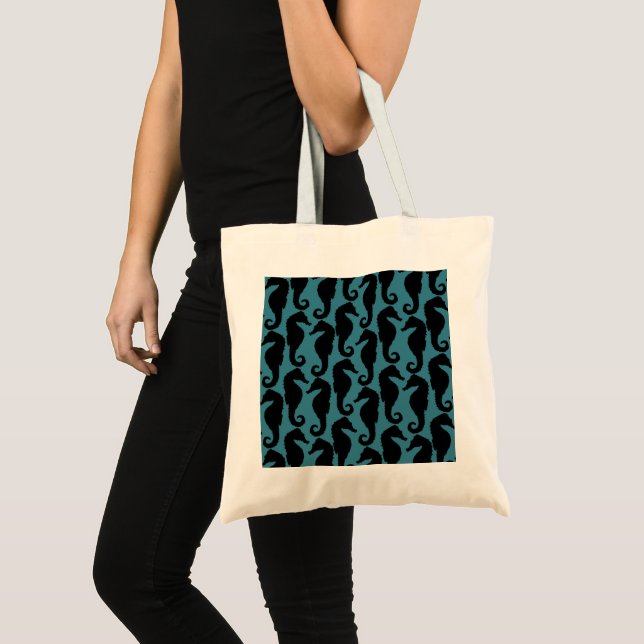 Bolso De Tela Caballos tropicales de mar, patrón de caballito de (Anverso (producto))