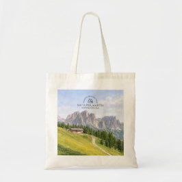 Bolso De Tela Cabaña Alpina en Dolomitas Acuarela Paisaje Natura