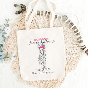 Bolso De Tela Cabello largo ondulado con una marca de peinado de