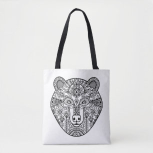 Bolso De Tela Cabeza 2 del oso del estilo