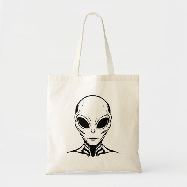 Bolso De Tela Cabeza de Alien (Frente)