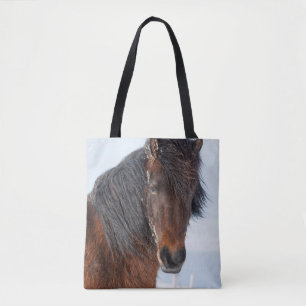 Bolso De Tela Cabeza de caballo islandés real