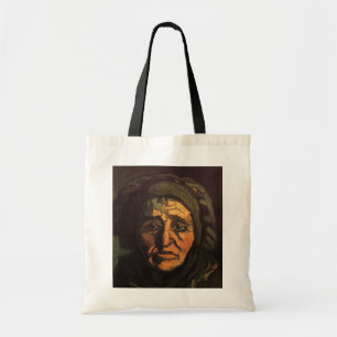 Bolso De Tela Cabeza de campesina con gorro de encaje por Vincen