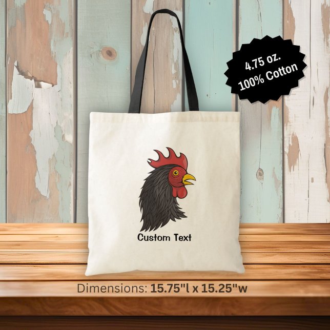 Bolso De Tela Cabeza de Gallo Negro (Subido por el creador)
