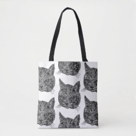 Bolso De Tela Cabeza de gato ornamental