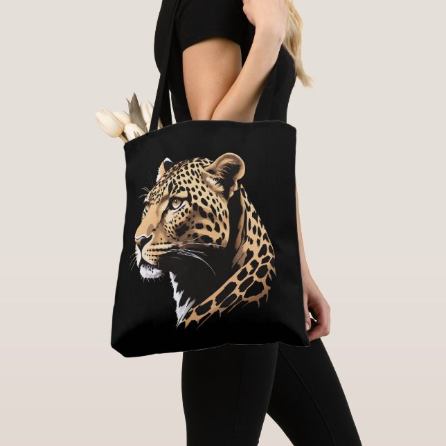 Bolso De Tela Cabeza de Leopardo (Detalle)