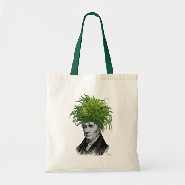 Bolso De Tela Cabeza de planta Fern Head (Frente)