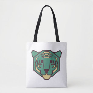 Bolso De Tela Cabeza de tigre azul