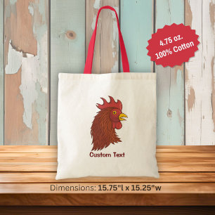 Bolso De Tela Cabeza del Gallo Rojo