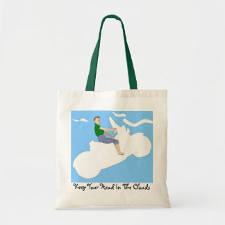 Bolso De Tela Cabeza en las nubes - tote