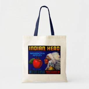 Bolso De Tela Cabeza india Washington manzanas
