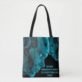 BOLSO DE TELA CABEZA ROBÓTICA CIBORG