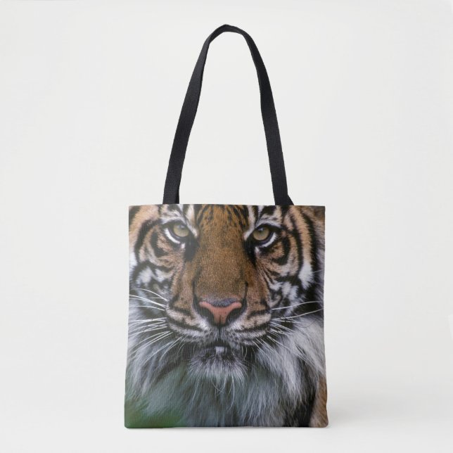 Bolso De Tela Cabeza y cara de tigre (Anverso)