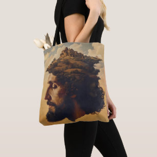 Bolso De Tela Cabeza y ciudad de Surrealismo