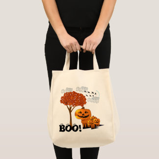 Bolso De Tela Cabezas de calabaza de Halloween -