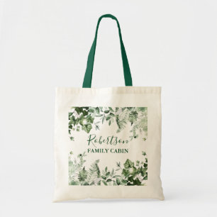 Bolso De Tela Cabina de la familia Watercolor Botánico Ivy Sage 