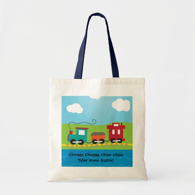 Bolso De Tela Caboose del tren de Choo Choo de los niños (Frente)
