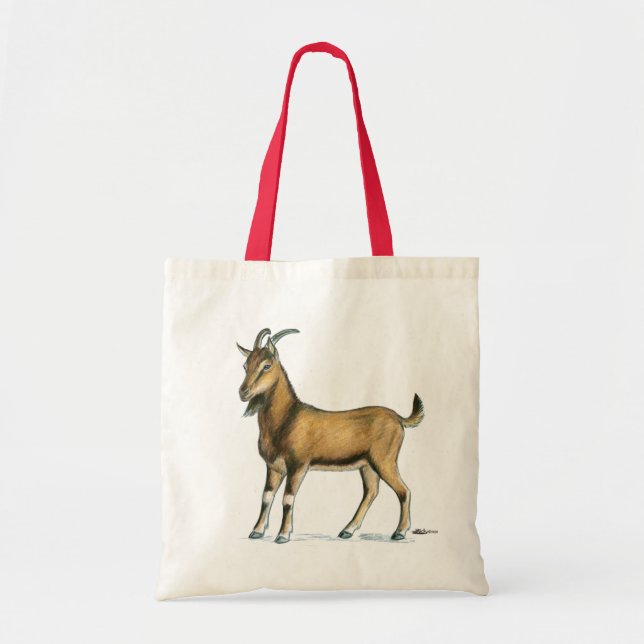Bolso De Tela Cabra:  Brown (Frente)