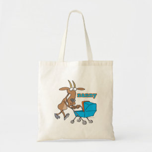 Bolso De Tela cabra de nana divertida empujando personalizado