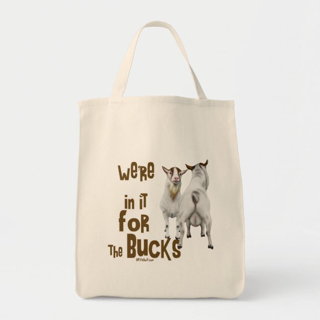 Bolso De Tela Cabra - En ella por los Bucks (Frente)