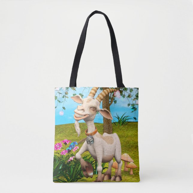 Bolso De Tela Cabra Feliz (Anverso)