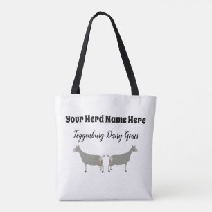 Bolso De Tela Cabra lechera de Toggenburg personalizada