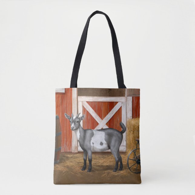 Bolso De Tela Cabra manchada de gris suave (Anverso)