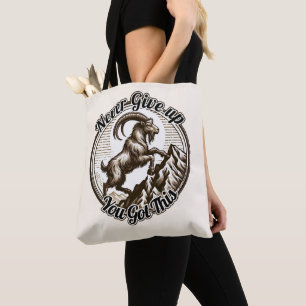 Bolso De Tela Cabra Montés Subiendo Capricornio Nunca Te Rindas