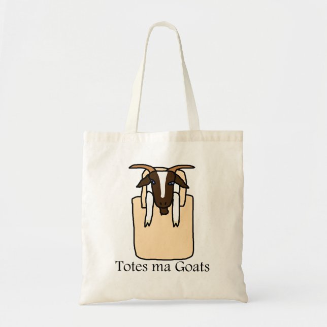 Bolso De Tela Cabras de las mamáes de los totes (con el texto) (Frente)